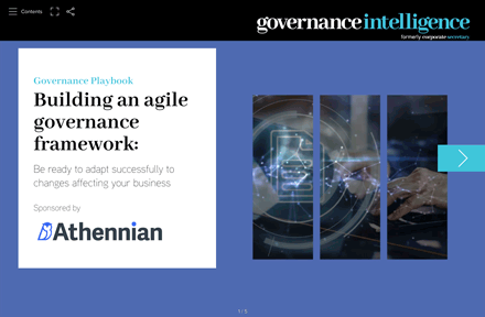 Governance Playbook: Building an agile governance framework: Be ready to adapt successfully to changes affecting your business