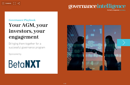 Governance Playbook: Your AGM, your investors, your engagement: Bringing them together for a successful governance program